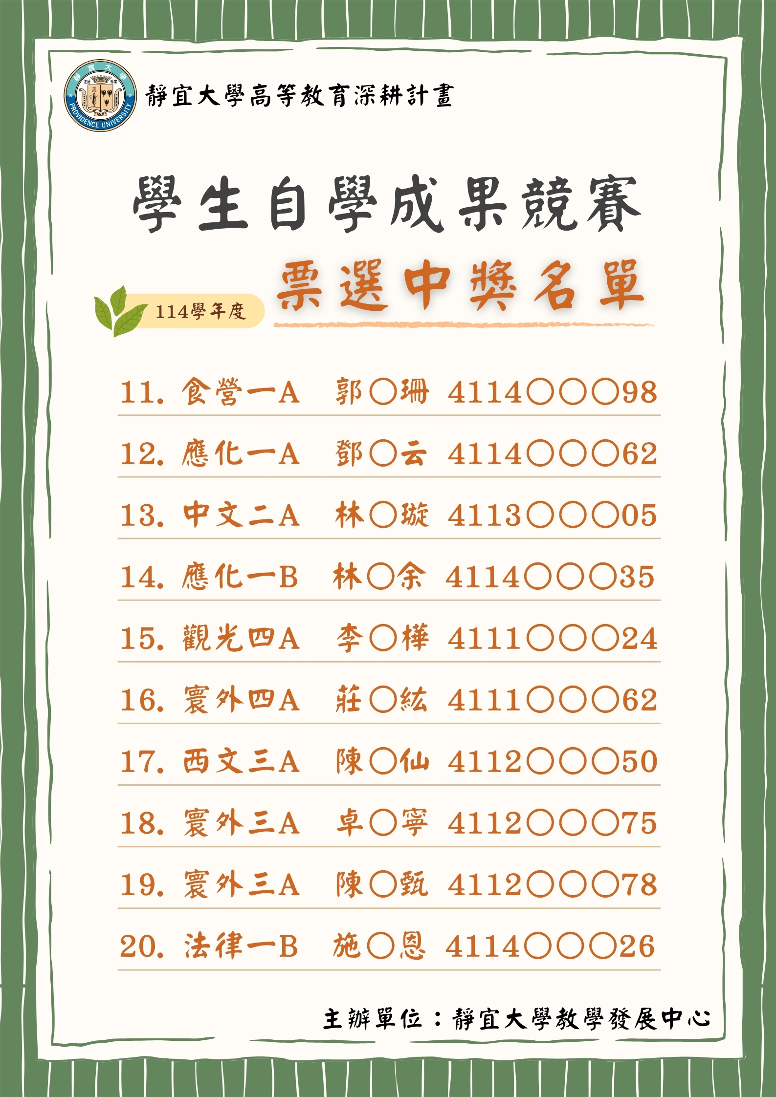 中獎名單2