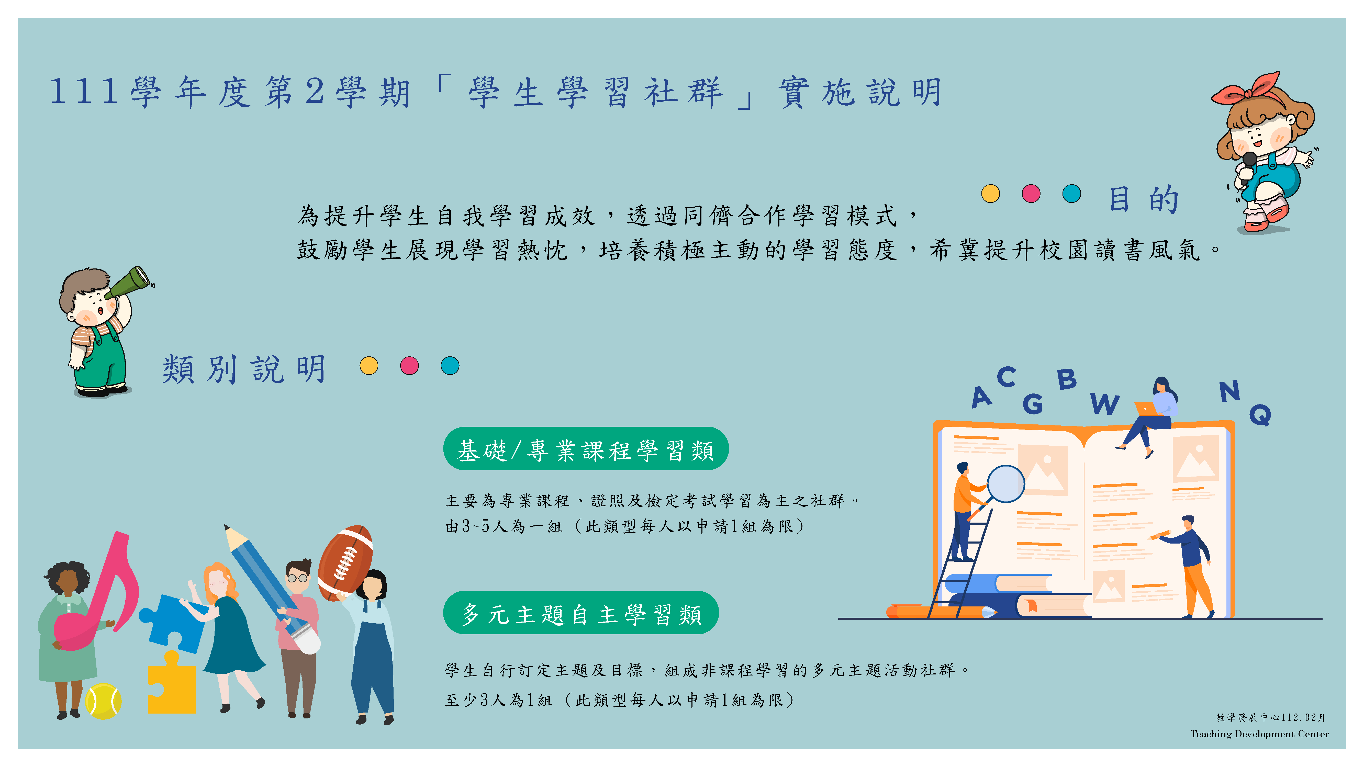 111學年度第1學期「學生學習社群」實施說明
